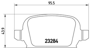 Jarrupalasarja, levyjarru, Taka-akseli, OPEL CORSA C, TIGRA TwinTop, VAUXHALL CORSA Mk II, TIGRA TwinTop, 09200132, 1605085, 1605397, 16