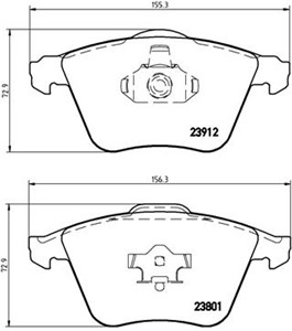 Jarrupalasarja, levyjarru, Etuakseli, FORD,MAZDA,SAAB,VOLVO, 1368558, 1464435, 30683274, 30714791, 30742029, 31212184, 31317658, 4N512K0