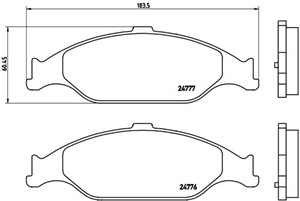 Jarrupalasarja, levyjarru, Etuakseli, FORD USA MUSTANG Convertible, MUSTANG Coupé, XR3Z2001AA