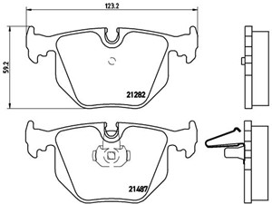 Jarrupalasarja, levyjarru, Taka-akseli, ALPINA,BMW,LAND ROVER, 34211163324, 34211163326, 34211163833, 34211164581, 34211164582, 34212157