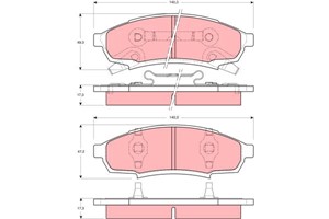 Jarrupalasarja, levyjarru, Etuakseli, BUICK,CHEVROLET,OLDSMOBILE,PONTIAC, 12321442, 12370008, 12510014, 12510029, 12510049, 18022883, 18