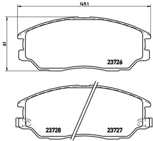 Jarrupalasarja, levyjarru, Etuakseli, HYUNDAI,KIA,SSANGYONG, 481321110, 4813A21100, 5810139A60, 581013BA02, 581013FA00, 581013FA10, 5810