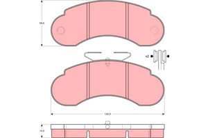 Jarrupalasarja, levyjarru, Etuakseli, MERCEDES-BENZ, 6014208720, 631 420 01 20, 631 420 03 20, A 631 420 01 20, A 631 420 03 20