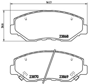 Jarrupalasarja, levyjarru, Etuakseli, HONDA ACCORD VII, ACCORD Tourer VII, CIVIC Halvkombi X, CIVIC Sedan X, CR-V II, CR-V V, ELEMENT, 0