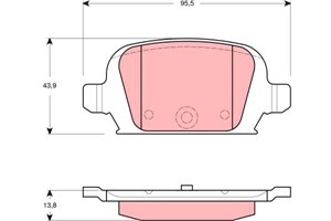 Jarrupalasarja, levyjarru, Taka-akseli, OPEL CORSA C, TIGRA TwinTop, VAUXHALL CORSA Mk II, TIGRA TwinTop, 16 05 085, 16 05 120, 16 05 39