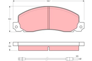 Jarrupalasarja, levyjarru, Etuakseli, OPEL,RENAULT,VAUXHALL, 44 03 272, 4403271, 4403273, 77 01 200 648, 77 01 200 884, 77 01 202 044, 7