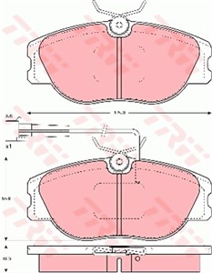 Jarrupalasarja, levyjarru, Etuakseli, FIAT COUPE, CROMA, LANCIA DELTA II, THEMA, THEMA SW, 0000009940619, 0000009941174, 0000009941872,