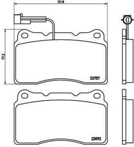 Jarrupalasarja, levyjarru, Etuakseli, ALFA ROMEO 159, 159 Sportwagon, LANCIA DELTA III, MASERATI QUATTROPORTE VI, 0000071765647, 7176564