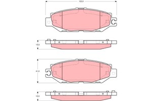 Jarrupalasarja, levyjarru, Taka-akseli, LEXUS LS, TOYOTA CENTURY, 04466-40040, 04466-50020, 04466-50030, 04466-50050, 04466-50051, 04466