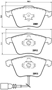 Jarrupalasarja, levyjarru, Etuakseli, AUDI,SEAT,SKODA,VW, 1K0698151B