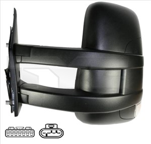 Taustapeili, Vasen, IVECO DAILY Flak/chassi V, DAILY Skåp V, 0000003801926, 0000003801928, 3801926, 3801928, 5801367573, 5801736702