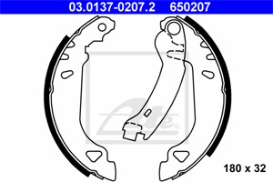 Jarrukenkäsarja, Taka-akseli, FIAT PUNTO, PUNTO Cabriolet, PUNTO Van, TEMPRA, TIPO, LANCIA DEDRA, DEDRA SW, DELTA II, Y, 5888433, 589050