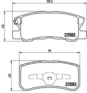 Jarrupalasarja, levyjarru, Taka-akseli, CHRYSLER,CITROËN,DODGE,FIAT,JEEP,LANCIA,MITSUBISHI,PEUGEOT, 068020256AA, 1606294580, 1611838980,