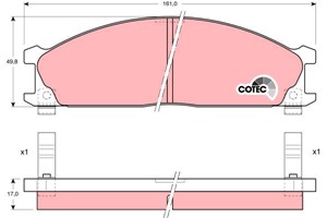 Jarrupalasarja, levyjarru, Etuakseli, NISSAN,SUBARU, 26296AA050, 26296AA051, 26296PA020, 41060-23C90, 41060-23C91, 41060-23C92, 41060-23