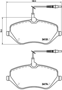 Jarrupalasarja, levyjarru, Etuakseli, CITROËN C5 III, C5 Break III, C6, PEUGEOT 407, 407 Coupé, 407 SW, 607, 1611457580, 1617270180, 425