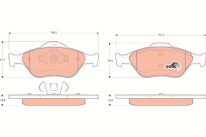 Jarrupalasarja, levyjarru, Etuakseli, FORD,MAZDA, 1101462, 1101463, 1101464, 1128463, 1145299, 1206064, 1236880, 1355950, 1359884, 15213