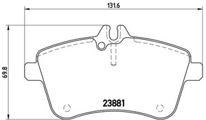 Jarrupalasarja, levyjarru, MERCEDES-BENZ A-KLASS [W169], B-KLASS Sports Tourer [W245], 1694200120, 1694200820, 169420082028, 1694201220,