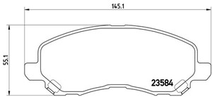 Jarrupalasarja, levyjarru, Etuakseli, CHRYSLER,CITROËN,DODGE,FIAT,JEEP,LANCIA,MITSUBISHI,PEUGEOT, 00K68020494AC, 05191217AA, 05191244AA,