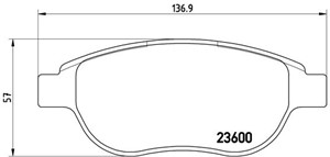 Jarrupalasarja, levyjarru, Etuakseli, CITROËN,PEUGEOT, 1014029390, 1609816580, 1611718780, 1611838880, 1617256680, 1619790480, 425222, 4