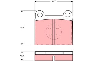 Jarrupalasarja, levyjarru, Etuakseli, AUDI,VW, 171 698 151 C, 171 698 151 E, 811 698 151, 823 698 151 A, 823 698 151, 827 698 151 A, 849