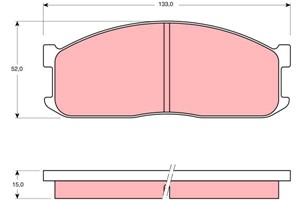 Jarrupalasarja, levyjarru, Etuakseli, FORD ECONOVAN, ECONOVAN Skåp, KIA K2700, MAZDA E Buss, E Flak/chassi, E Skåp, 3250077, 3256541, S0