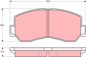 Jarrupalasarja, levyjarru, Etuakseli, MITSUBISHI, MB058197, MB193295, MB193296, MB193299, MB238509, MB377824, MB597721, MB895166, MR3895