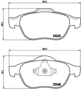 Jarrupalasarja, levyjarru, Etuakseli, RENAULT ESPACE IV, LAGUNA II, LAGUNA Grandtour II, VEL SATIS, 410607716R, 7701206747, 7701207615,