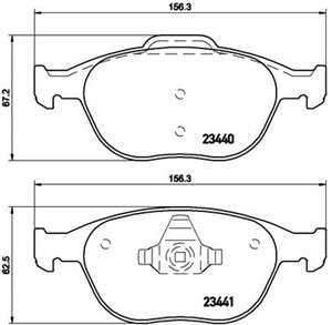 Jarrupalasarja, levyjarru, Etuakseli, FORD FOCUS I, FOCUS Turnier I, TOURNEO CONNECT, TRANSIT CONNECT, 1360303, 1763678, 2177227, 2M5V2K