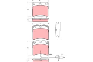 Jarrupalasarja, levyjarru, Etuakseli, VW TRANSPORTER Buss IV, TRANSPORTER Flak/chassi IV, TRANSPORTER Skåp IV, 7D0 698 151 C, 7D0 698 15