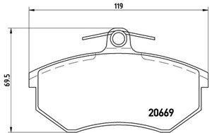 Jarrupalasarja, levyjarru, Etuakseli, AUDI,VW, 357698151, 431698151D, 431698151F, 431698151G, 440615116A, 440698151A, 443698151, 4436981