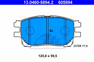 Jarrupalasarja, levyjarru, Etuakseli, TOYOTA PREVIA II, 04465-28490