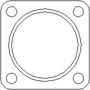 Tiiviste, pakoputki, VW LT 28-35 Buss I, LT 28-35 Flak/chassi I, LT 28-35 Skåp I, LT 40-55 Flak/chassi I, LT 40-55 Skåp I, 075 253 115