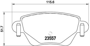 Jarrupalasarja, levyjarru, Taka-akseli, FORD MONDEO III, MONDEO Sedan III, MONDEO Turnier III, JAGUAR X-TYPE I, X-TYPE Kombi I, 1121892,