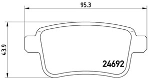 Jarrupalasarja, levyjarru, Taka-akseli, RENAULT KANGOO / GRAND KANGOO II, KANGOO BE BOP, KANGOO Express, 440604876R, 440606267R, 4406070