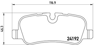 Jarrupalasarja, levyjarru, Taka-akseli, LAND ROVER DISCOVERY IV, DISCOVERY VAN IV, RANGE ROVER III, RANGE ROVER SPORT I, LR015519, LR032