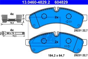 Jarrupalasarja, levyjarru, Taka-akseli, IVECO, 42555633