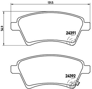 Jarrupalasarja, levyjarru, Etuakseli, FIAT SEDICI, SUZUKI SX4, SX4 Sedan, 0000071773147, 5581079J00, 5581079J00L00, 5581079J00PPS, 55810
