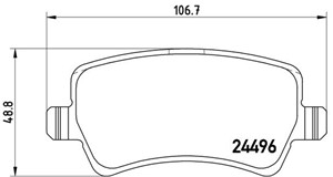 Jarrupalasarja, levyjarru, Taka-akseli, LAND ROVER,VOLVO, 30671574, 30742491, 30794554, 31408670, 31445796, LR027129, LR043714