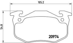 Jarrupalasarja, levyjarru, Taka-akseli, CITROËN,PEUGEOT,RENAULT, 1617247980, 172201, 425071, 425104, 425146, 425148, 425196, 425197, 425