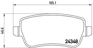 Jarrupalasarja, levyjarru, Taka-akseli, FIAT CROMA, CROMA Skåp / kombi, 71772219, 77363607, 77364168