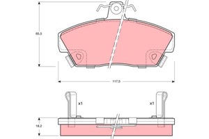 Jarrupalasarja, levyjarru, Etuakseli, ROVER 200 Cabriolet II, 200 Halvkombi II, 400 II, 400 Halvkombi II, GBP90314, GBP90326AF, GBP90328
