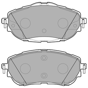 Jarrupalasarja, levyjarru, Etuakseli, TOYOTA AURIS, AURIS Kombi, AURIS VAN Skåp/halvkombi, COROLLA Sedan, 04465-02390, 04465-02391, 0446