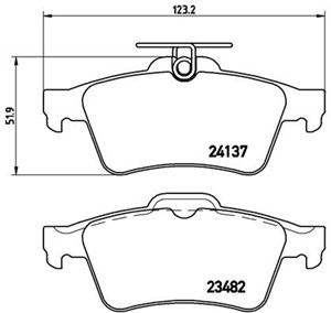 Jarrupalasarja, levyjarru, Taka-akseli, CADILLAC,CITROËN,DAIMLER,FORD,JAGUAR,MAZDA,OPEL,PONTIAC,RENAULT,SAAB,VAUXHALL,VOLVO, 1233679, 13