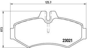 Jarrupalasarja, levyjarru, Taka-akseli, MERCEDES-BENZ,VW, 0004209720, 0034202420, 0044202520, 0084204320, 0084204420, 0084206220, 2D0698