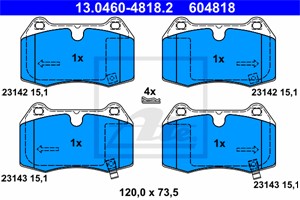 Jarrupalasarja, levyjarru, Etuakseli, NISSAN 350Z Coupé, 350Z Roadster, D10F0-CD026, D10F0-CD028