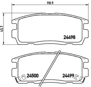 Jarrupalasarja, levyjarru, Taka-akseli, CHEVROLET,OPEL,PONTIAC,VAUXHALL, 1605123, 19149904, 19168900, 19171816, 19208346, 20801538, 2285