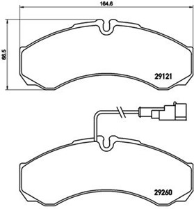 Jarrupalasarja, levyjarru, Taka-akseli, IVECO,NISSAN, 2995693, 42535791, 5001868609, D4060MB40A