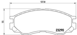 Jarrupalasarja, levyjarru, Etuakseli, MITSUBISHI DELICA / SPACE GEAR, L 300 Flak/chassi III, L200, L400 Buss, L400 Skåp, AY040MT008, DBP