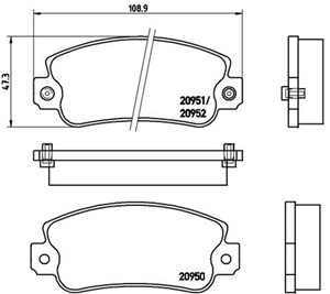 Jarrupalasarja, levyjarru, FIAT,LANCIA,SEAT, 0792589, 5892309, 5892310, 5892312, 5951660, 5951671, 655793385, 71748384, 77362266, 791235
