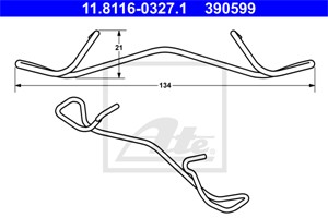 Jousi, jarrusatula, Taka-akseli, VOLVO XC90 I, XC90 VAN I, 30665016